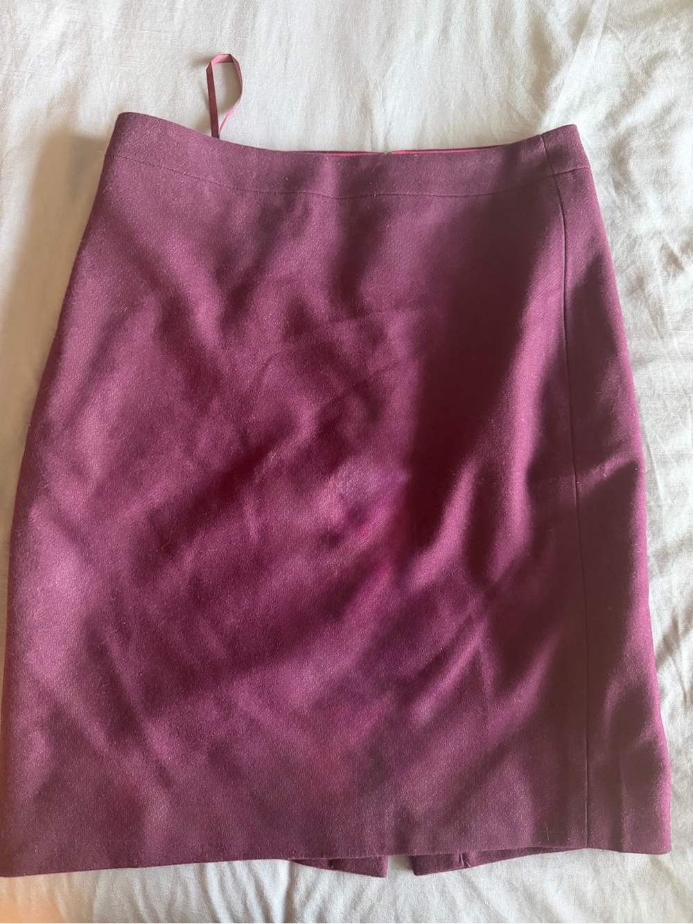 J. Crew Plum Wool Pencil Skirt